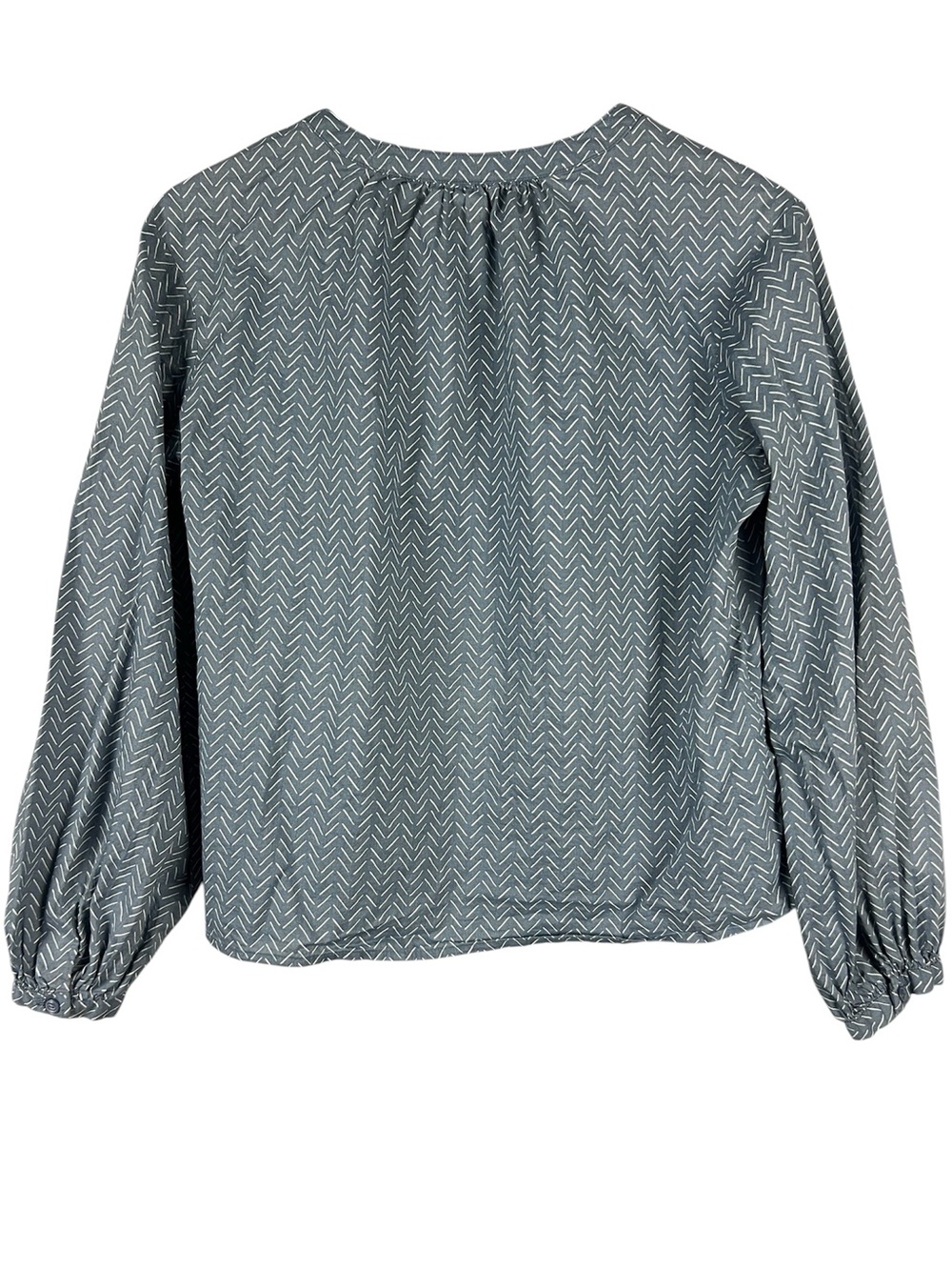 a.n.a. Blue Peasant Blouse Long Sleeve Size M - Picture 2 of 4